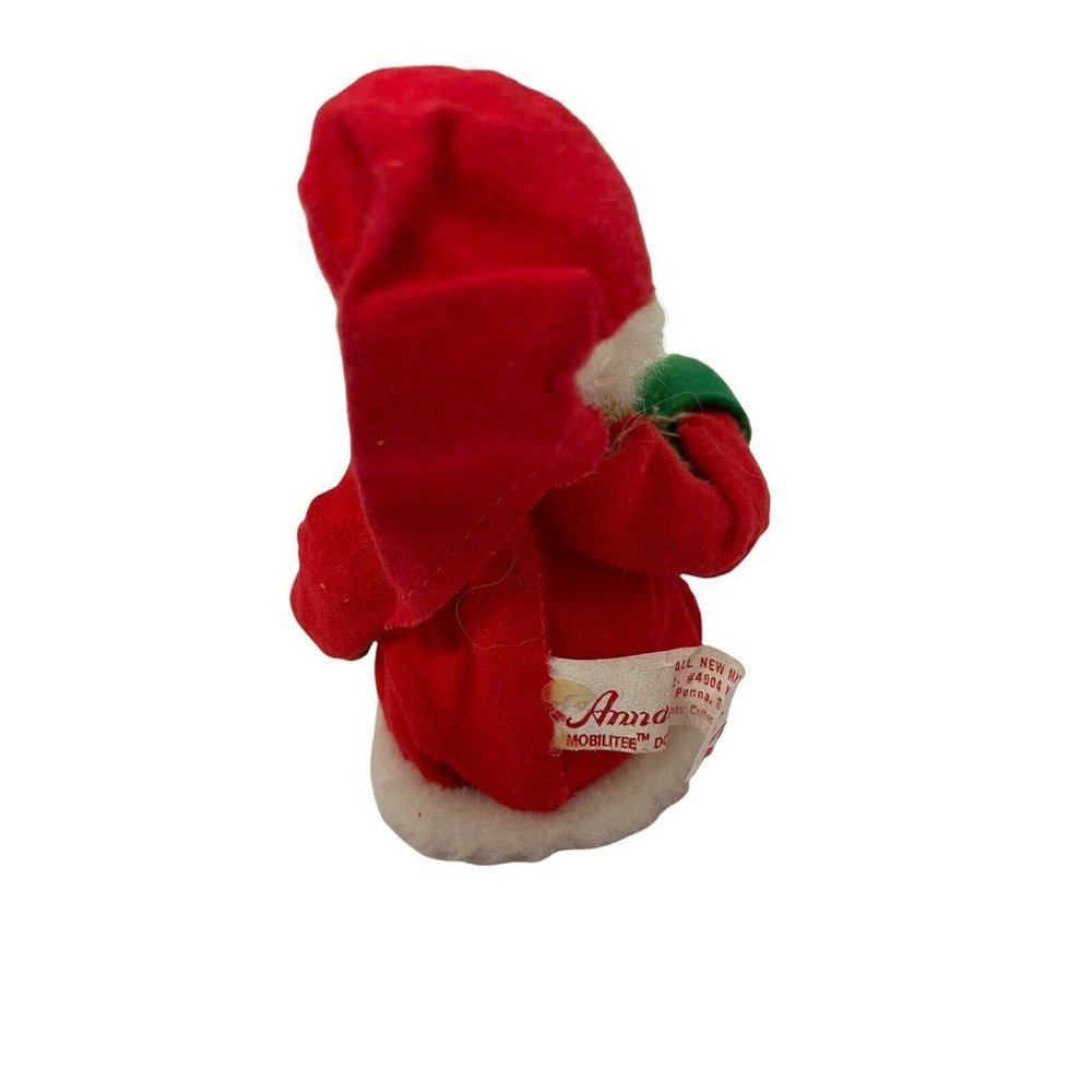 Annalee Santa Claus Christmas Doll Unisex OS Red Vintage 1963 1965 Felt Posable - Picture 5 of 6